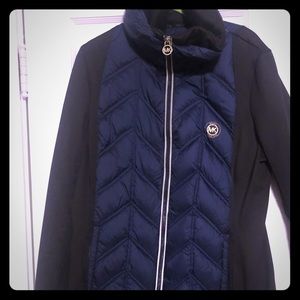 MK midi puffer coat